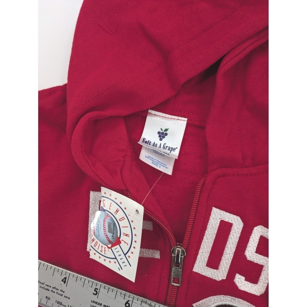 NWT Soft As A Grape Cincinnati Reds Toddler Hoodie Full Zip Red Size 2T MLB - Picture 3 of 8